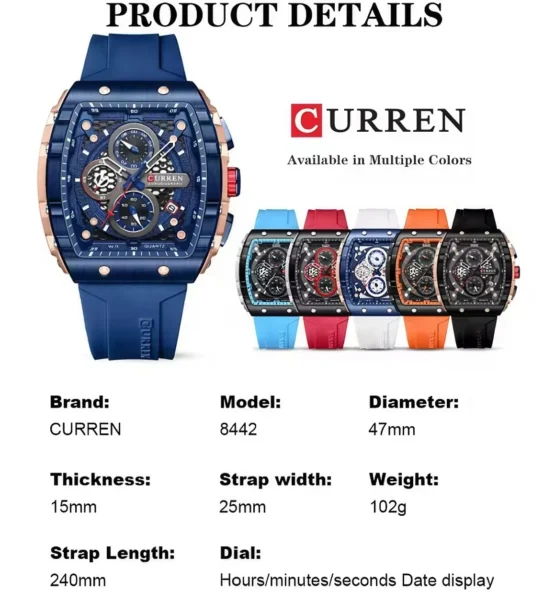 Curren 8442 Chronograph Men - Image 15