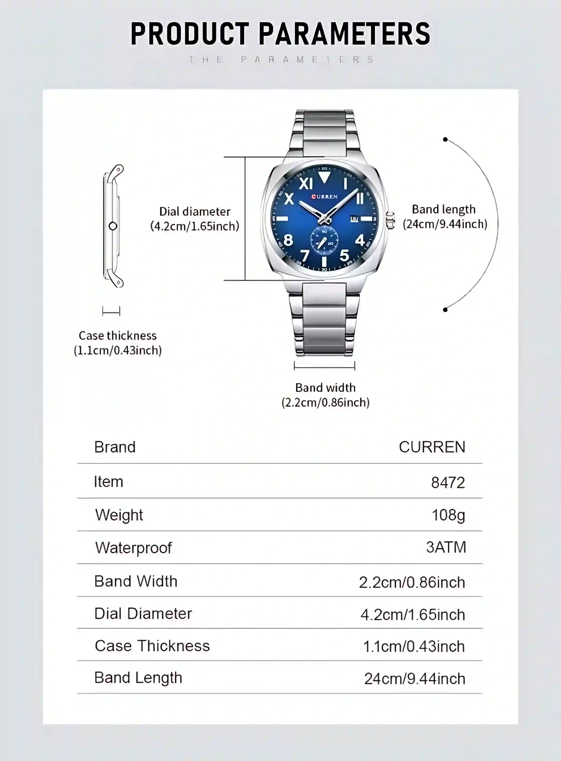 Curren 8472 Men Watch