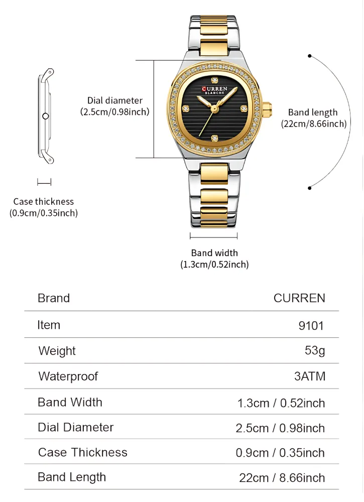 Curren 9101 Women Watch - Image 11