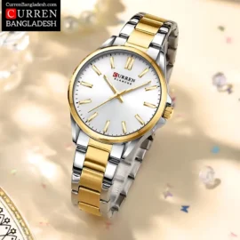 Curren 9090 Women Watch with elegant dial and metallic strap