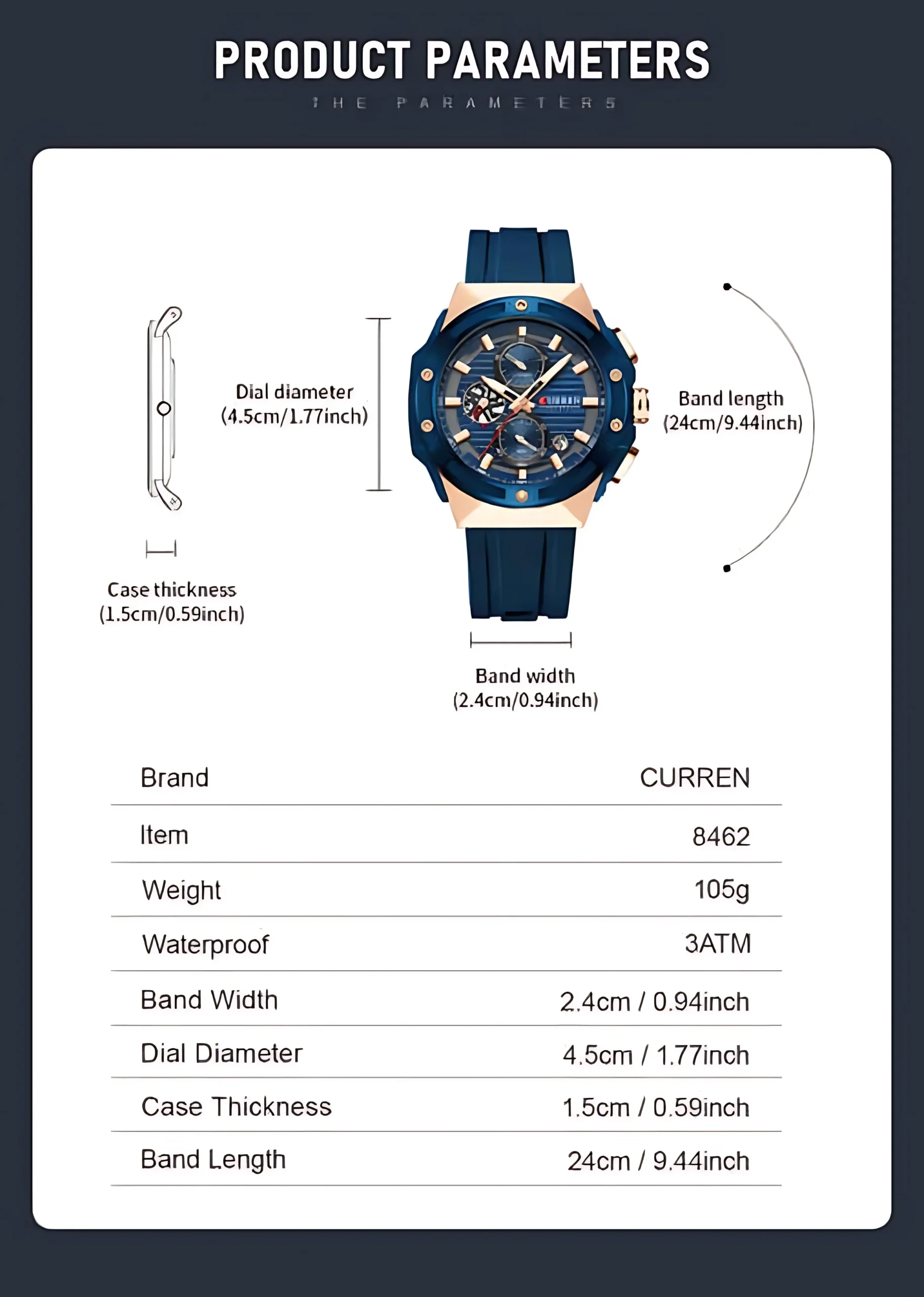 Curren 8462 Chronograph Men