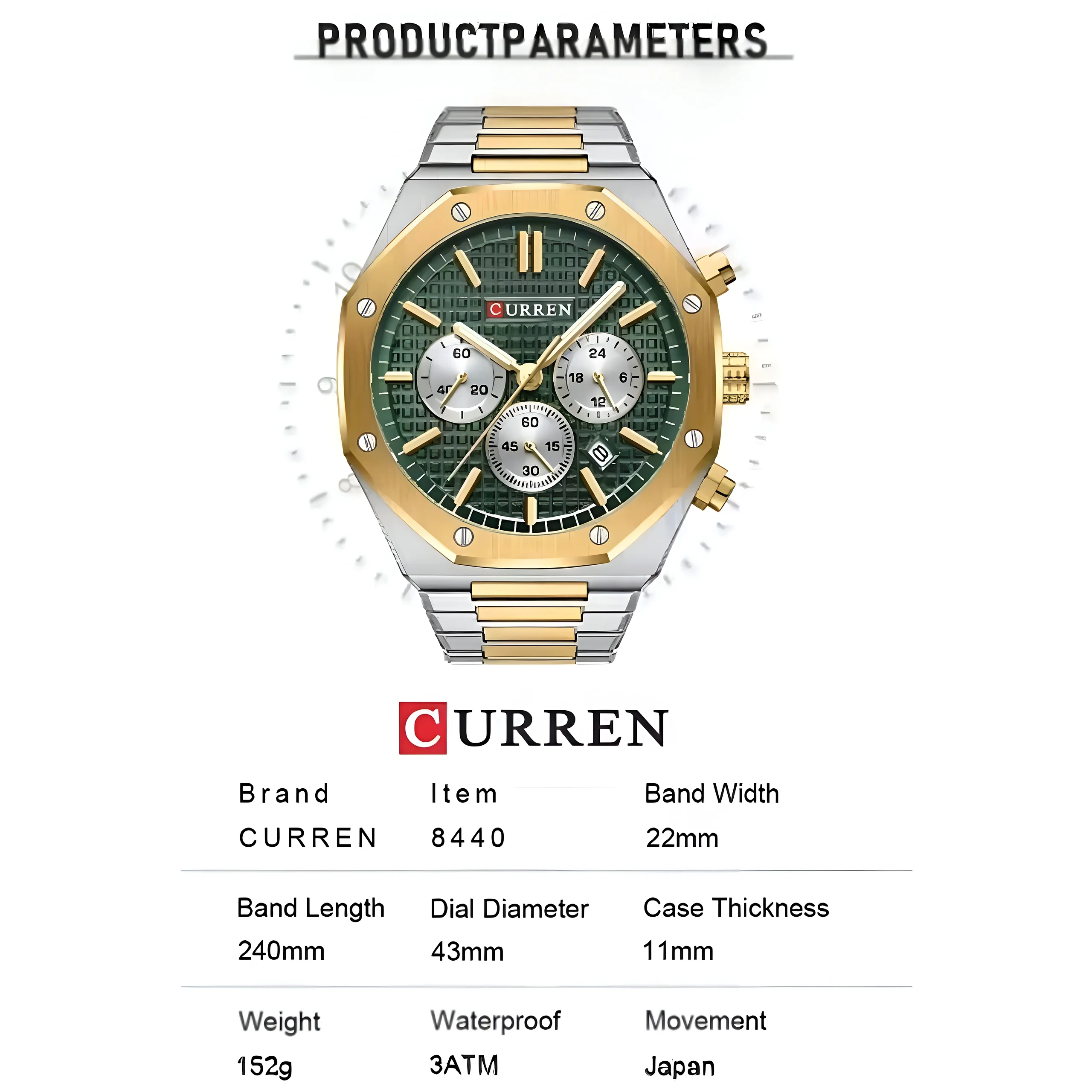 Curren 8440 Men Chronograph