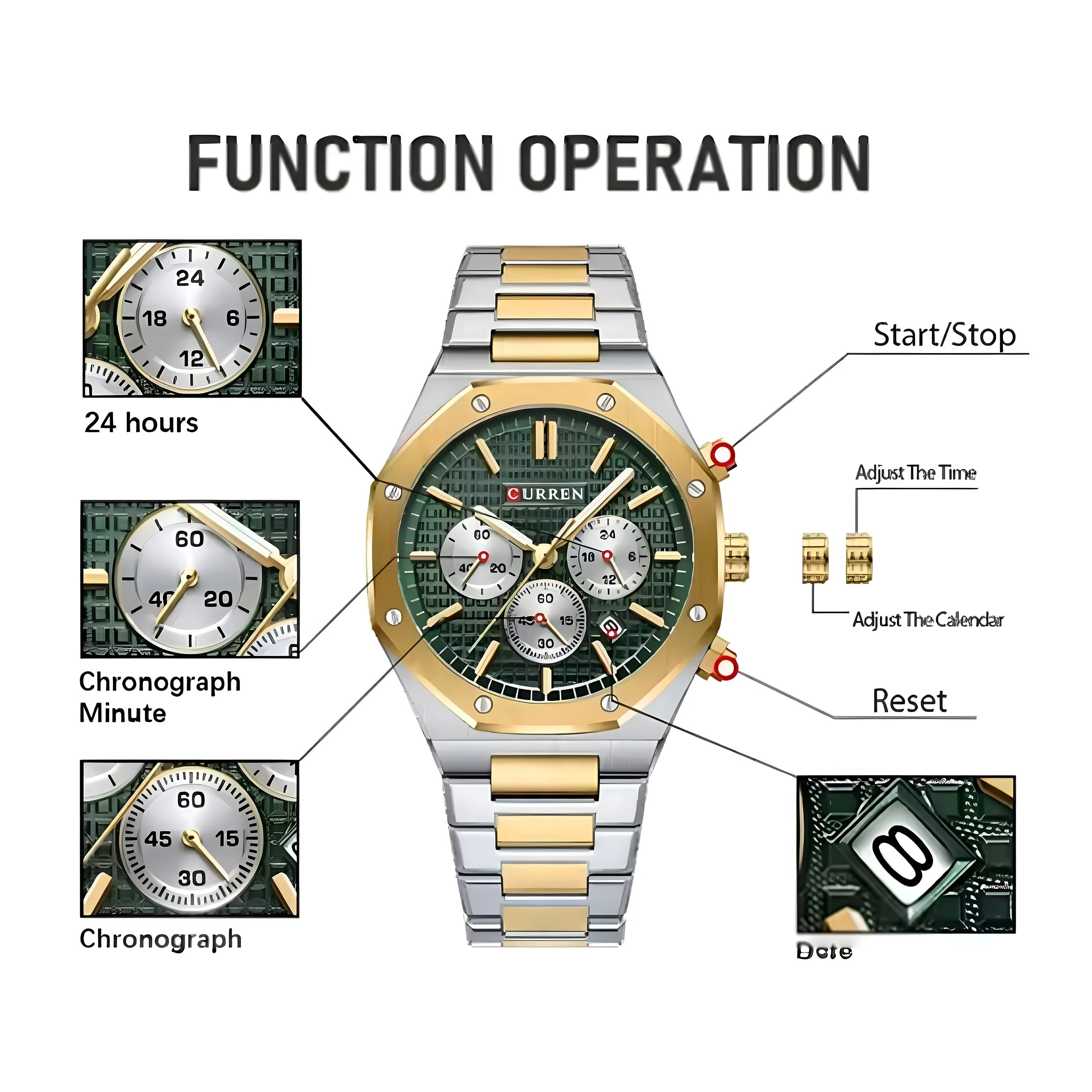 Curren 8440 Men Chronograph