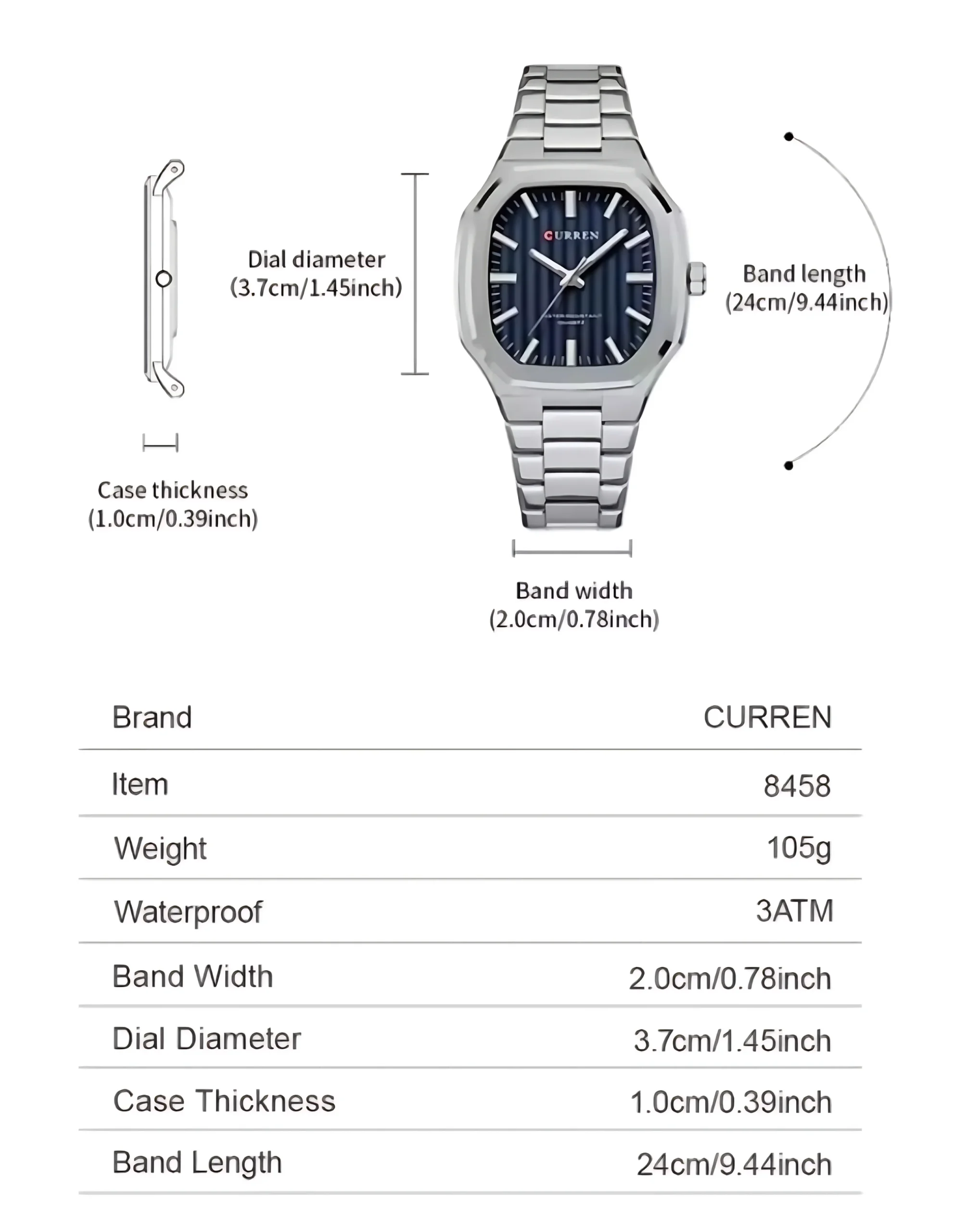 Curren 8458 Men Watch